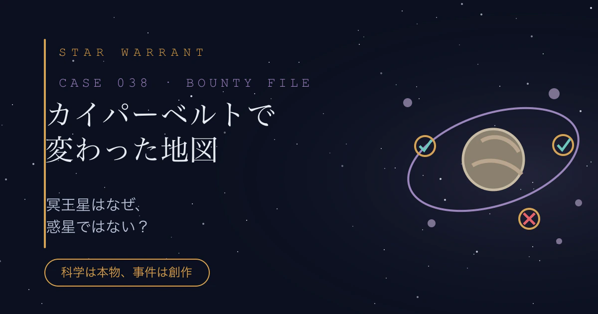 CASE 038「カイパーベルトで変わった太陽系の地図」の事件サムネイル