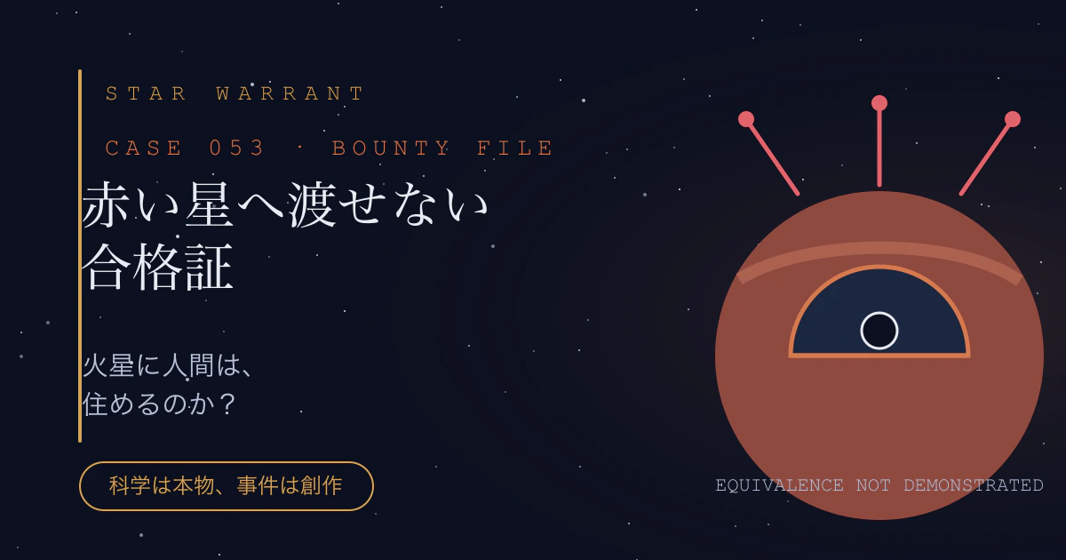 CASE 053「赤い星へ渡せない合格証」の事件サムネイル