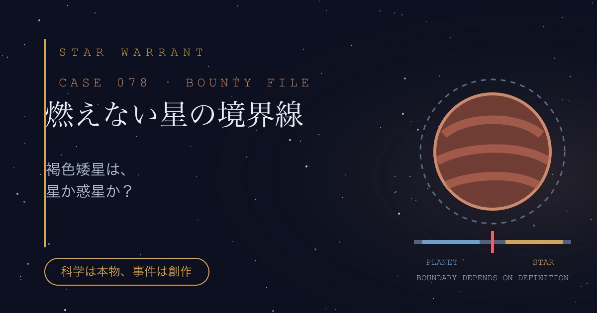 CASE 078「燃えない星の境界線」の事件サムネイル